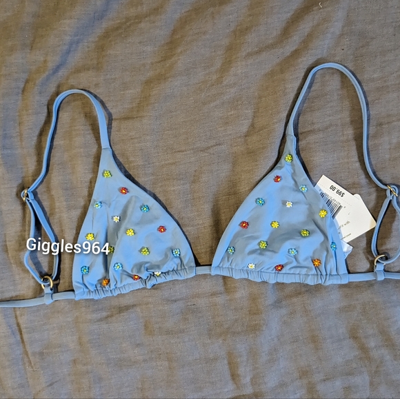 L*Space Brittany Lennox String Bikini Set Aura Blue - Picture 3 of 7